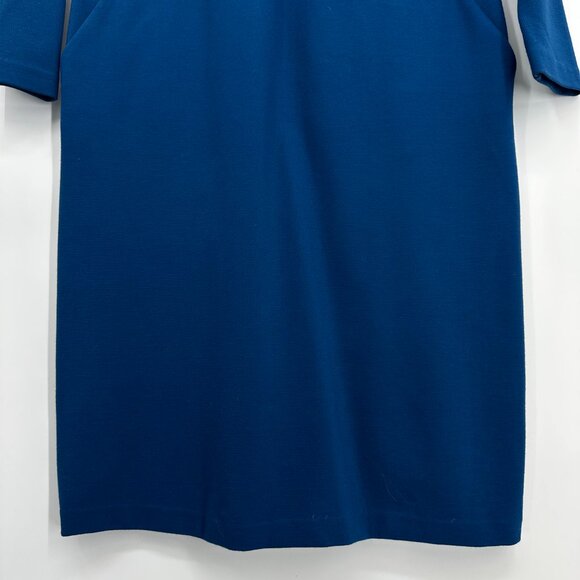 Talbots Blue V-Neck Sheath Dress - Picture 5 of 9